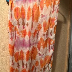 Silk or silk-like material 55x17 inch scarf